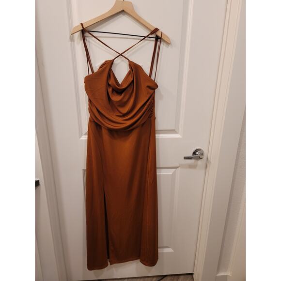 Jason Wu Terracotta Cocktail Maxi Dress - Picture 2 of 8